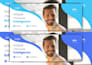 design facebook, linkedin, and twitter headers, covers